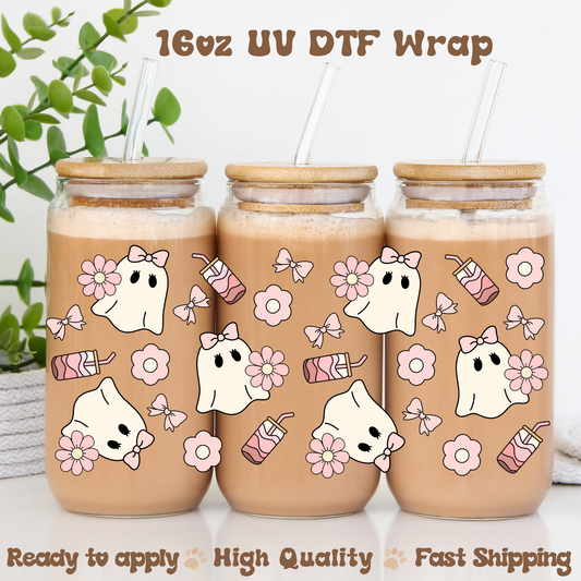 Girly Ghosts -16oz UV DTF Wrap