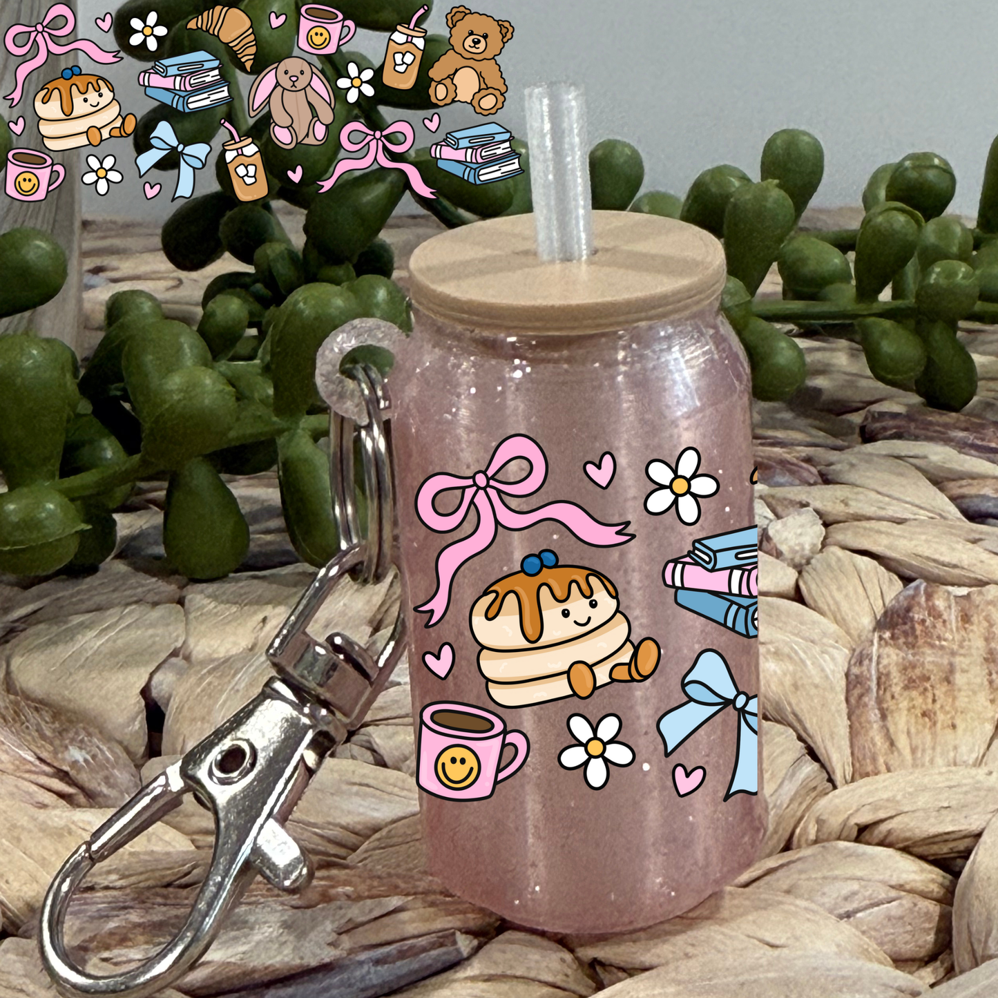 Girly - Glass Can Keychain UV DTF Wrap