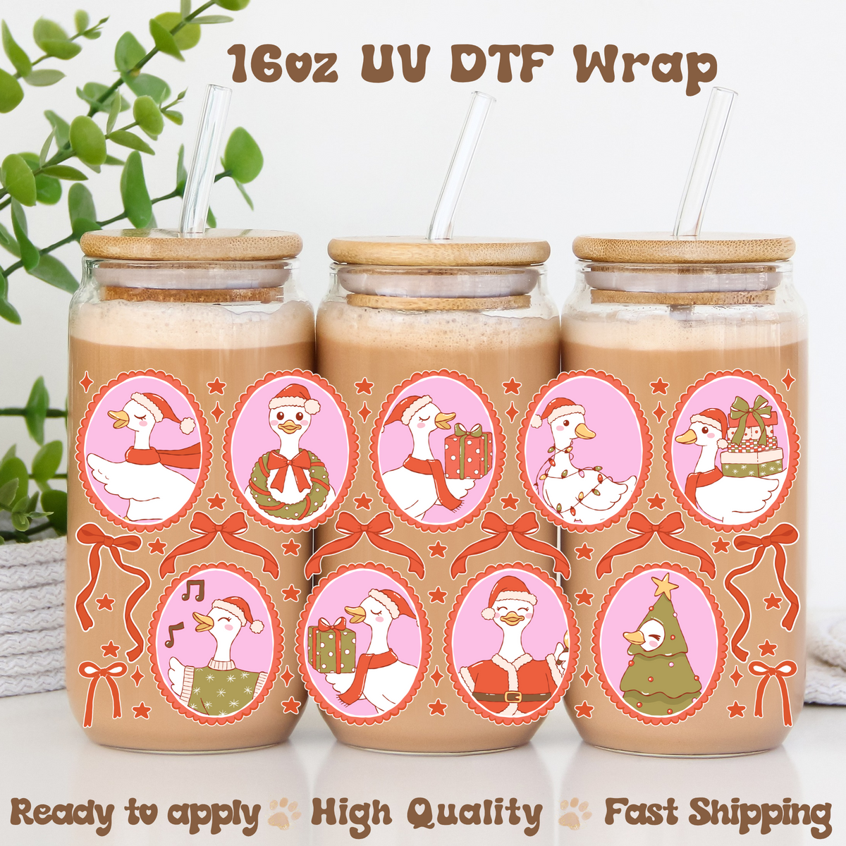 Goose Christmas - UV DTF Wrap