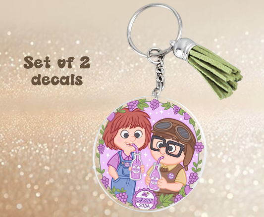 Grape S - UV DTF Keychain Decal (set of two)
