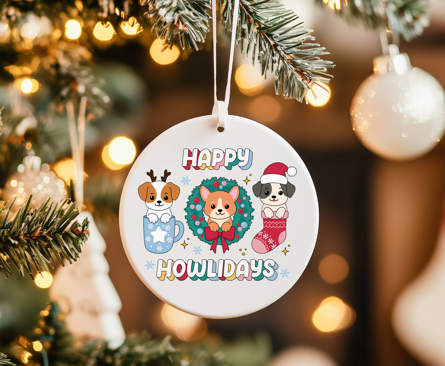 Happy Holidays -UVDTF Ornament Decal