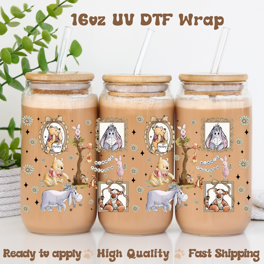 H Bear Flowers - 16oz UV DTF Wrap