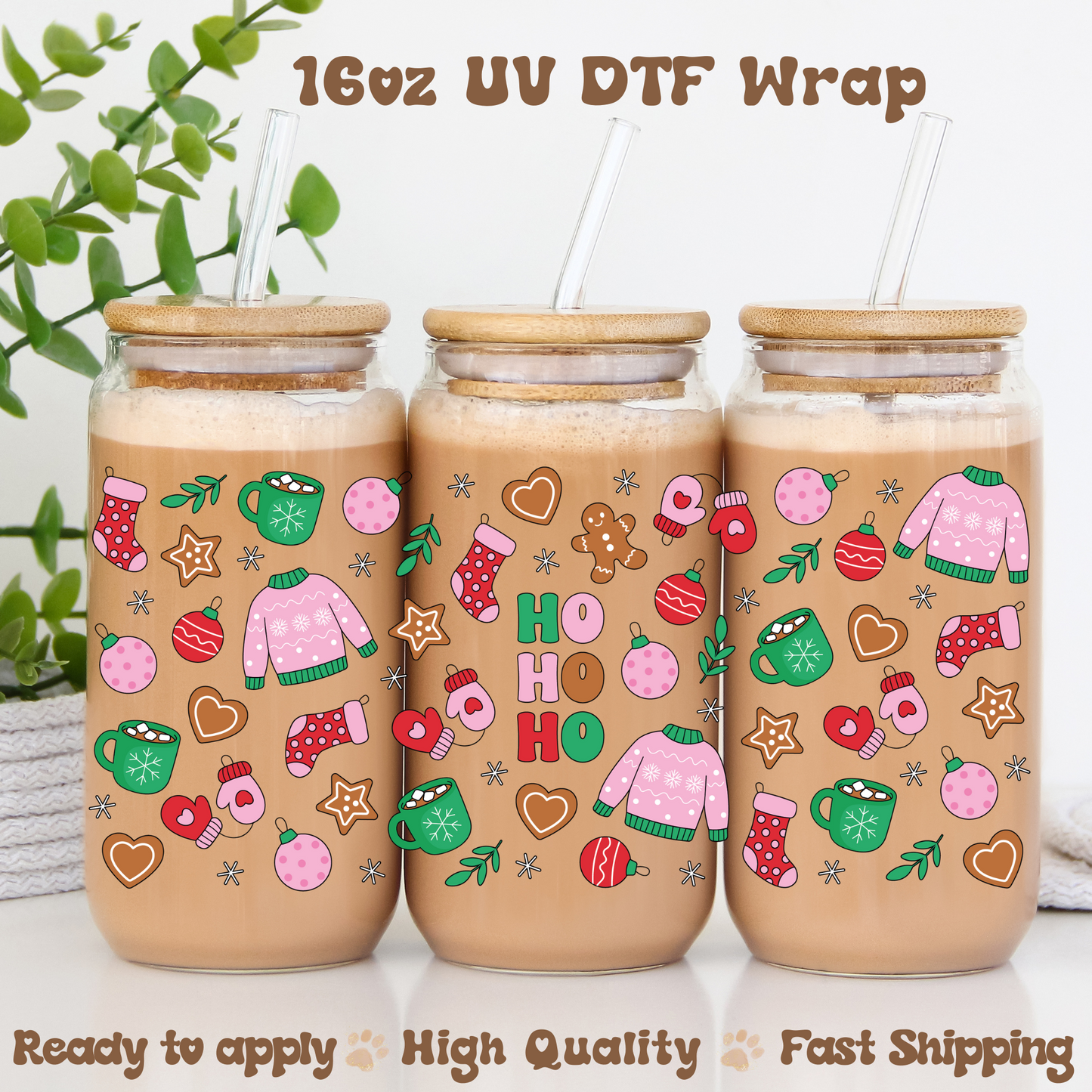 Hohoho -16oz UV DTF Wrap