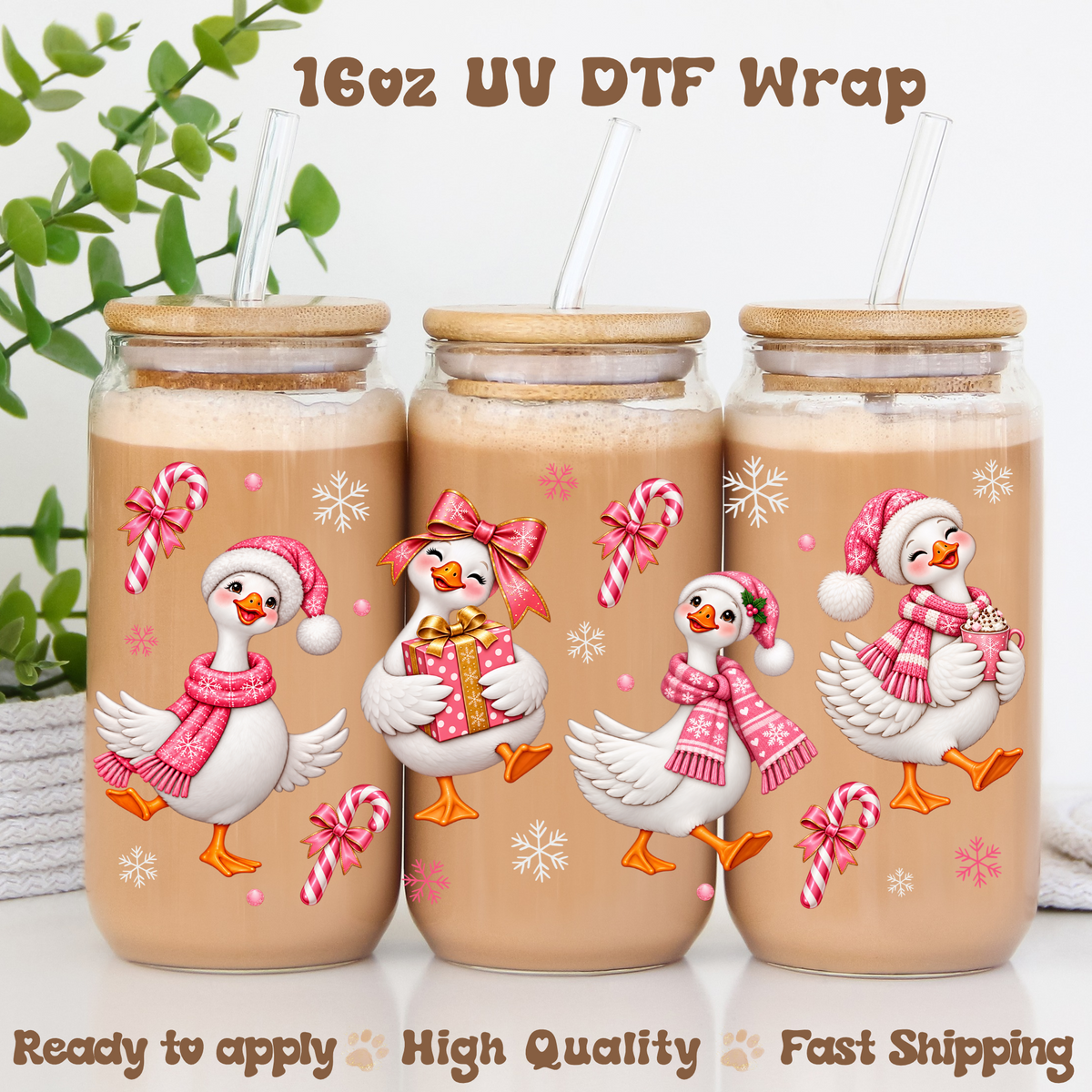 Holiday Geese - UV DTF Wrap