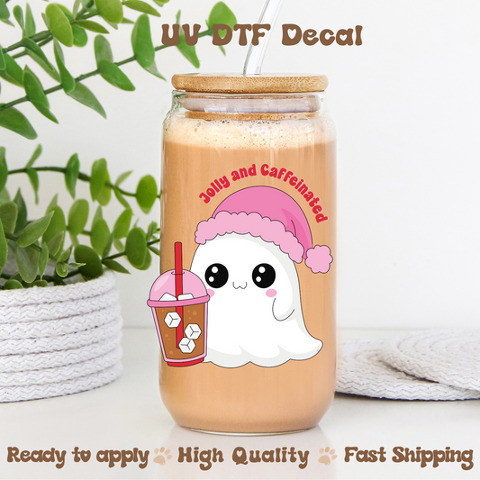 Jolly and Caffeinated- UVDTF Decal
