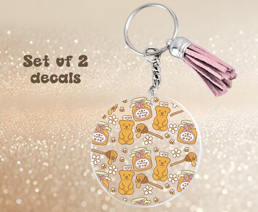 Honey - UV DTF Keychain Decal (set of two)
