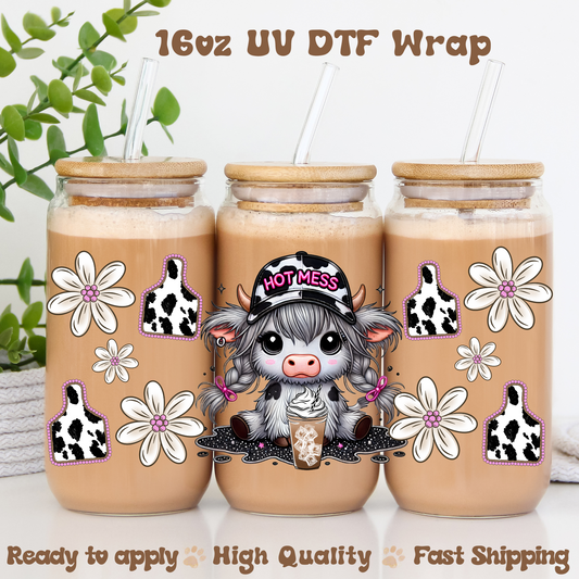 Hot Mess -16oz UV DTF Wrap