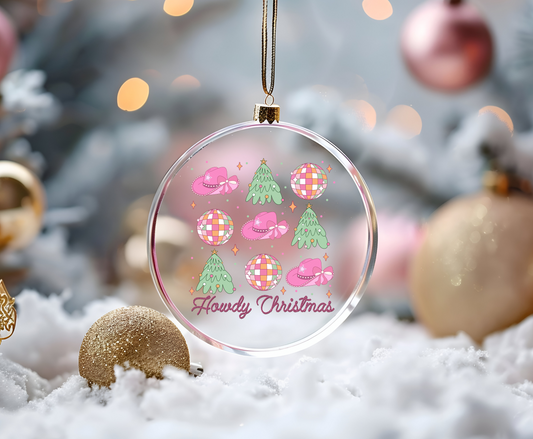 Howdy Christmas disco -UVDTF Ornament Decal