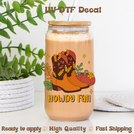 Howdy Fall - UVDTF Decal