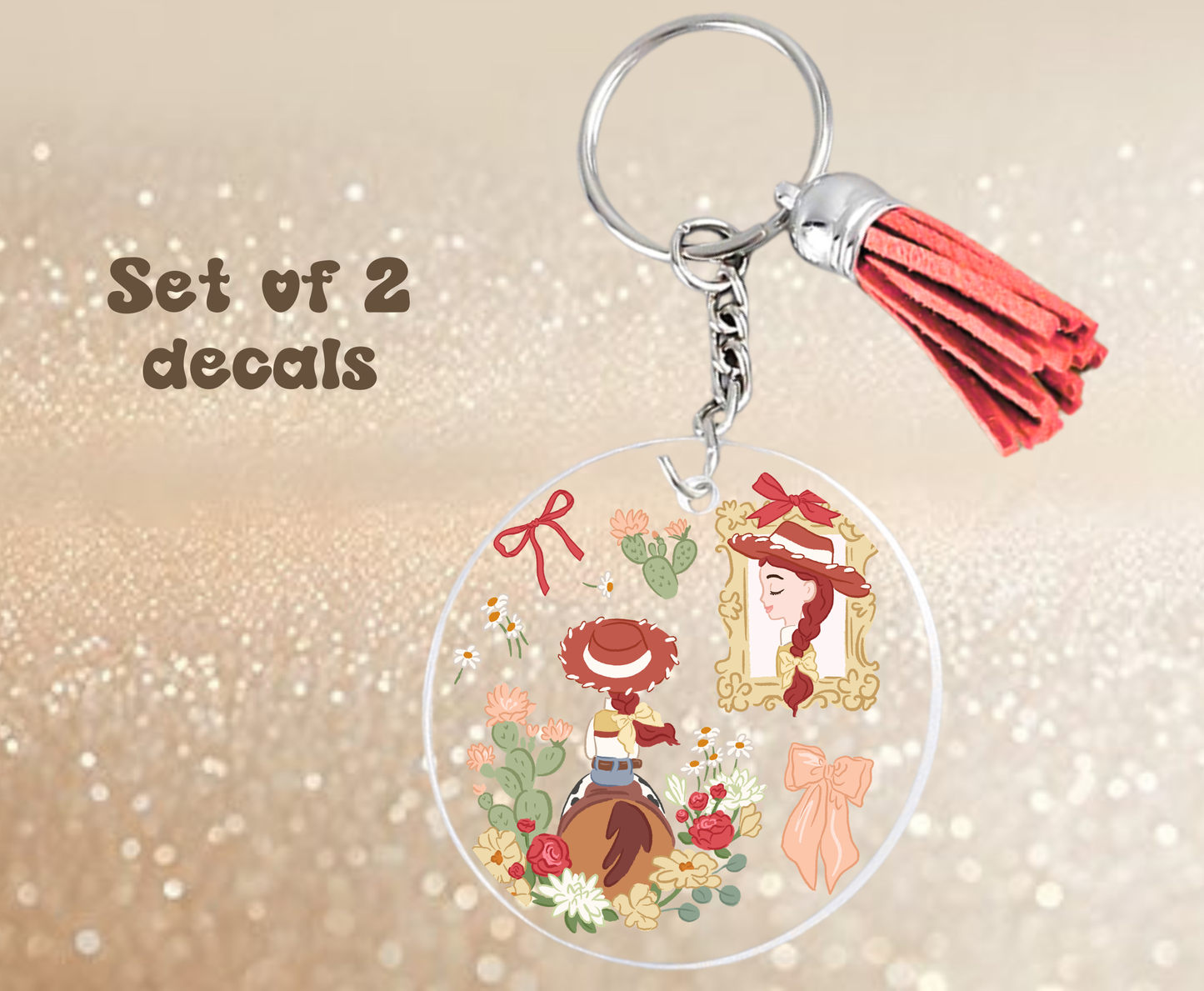 Howdy Jess - UV DTF Keychain Decal (set of two)