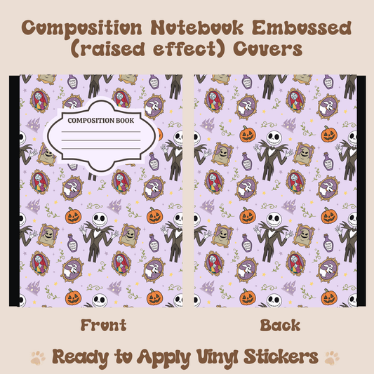 J and S - Embossed Vinyl Notebook Cover