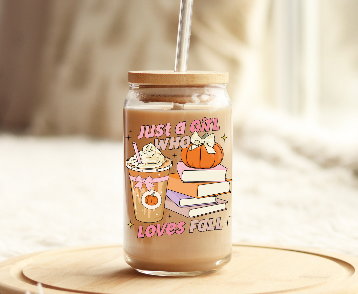 Just a Girl Who Loves Fall -UVDTF Decal