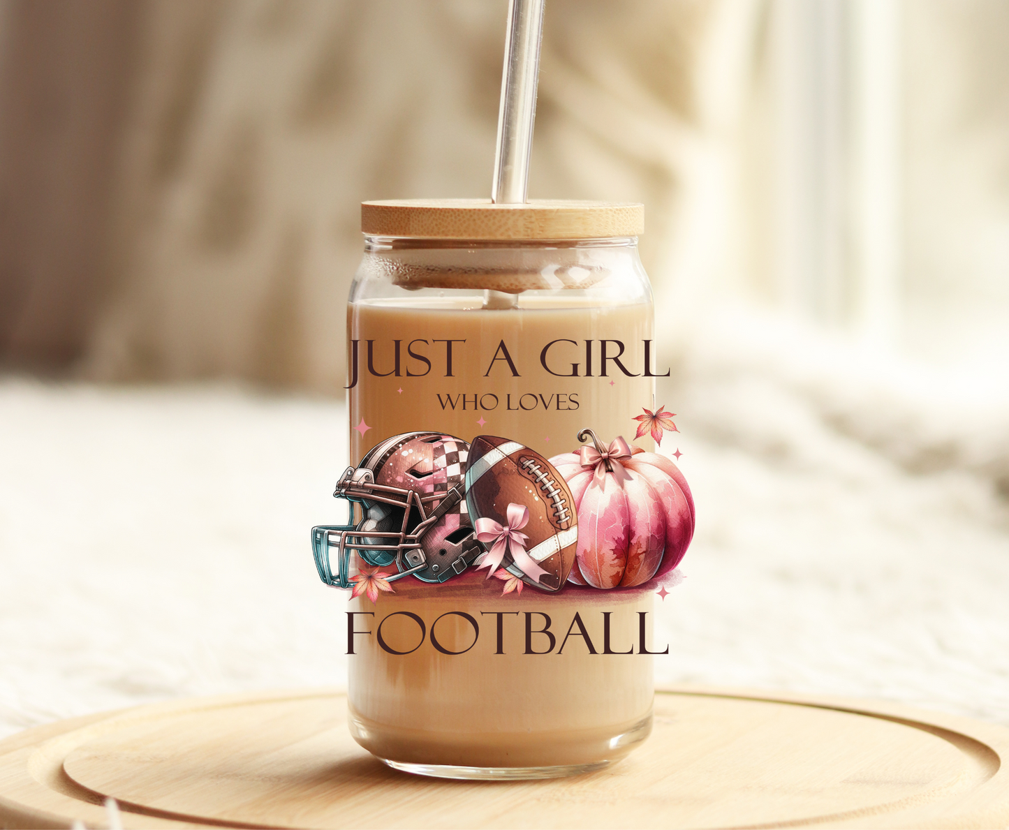 Just a Girl Who Loves Football -UVDTF Decal