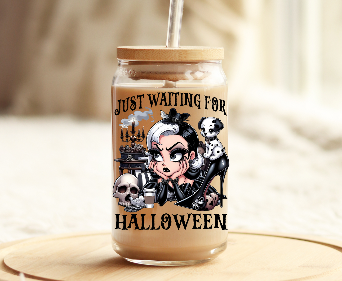 Just Waiting for Halloween C -UVDTF Decal