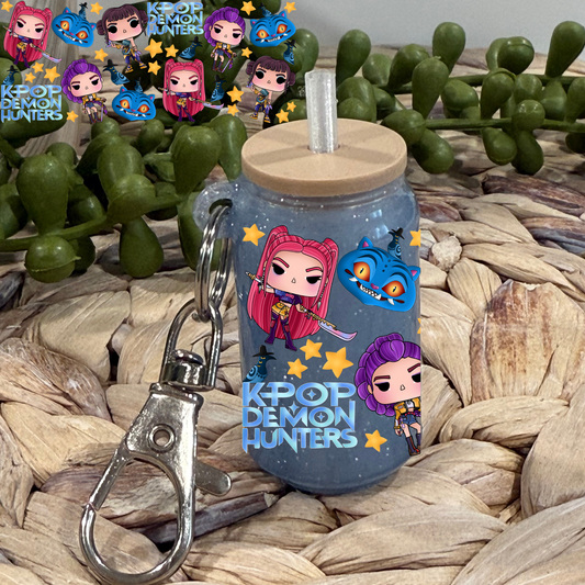 K D Hunters -Glass Can Keychain UV DTF Wrap