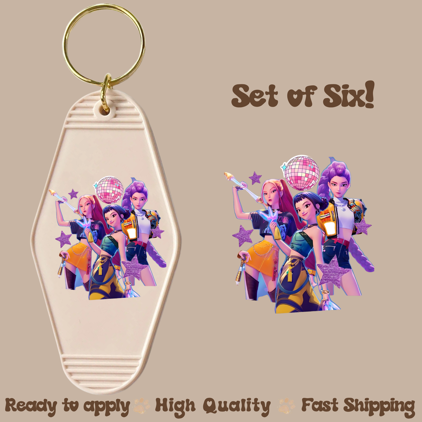 K Hun 1- UV DTF Motel Keychain Decal