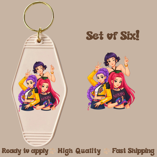 K Hun 3- UV DTF Motel Keychain Decal