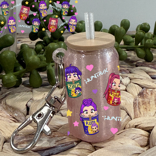 K Hunters - Glass Can Keychain UV DTF Wrap