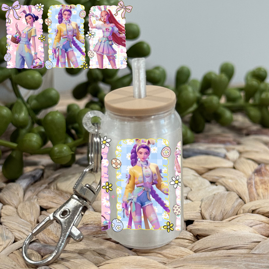 KPDH Easter 2 -Glass Can Keychain UV DTF Wrap