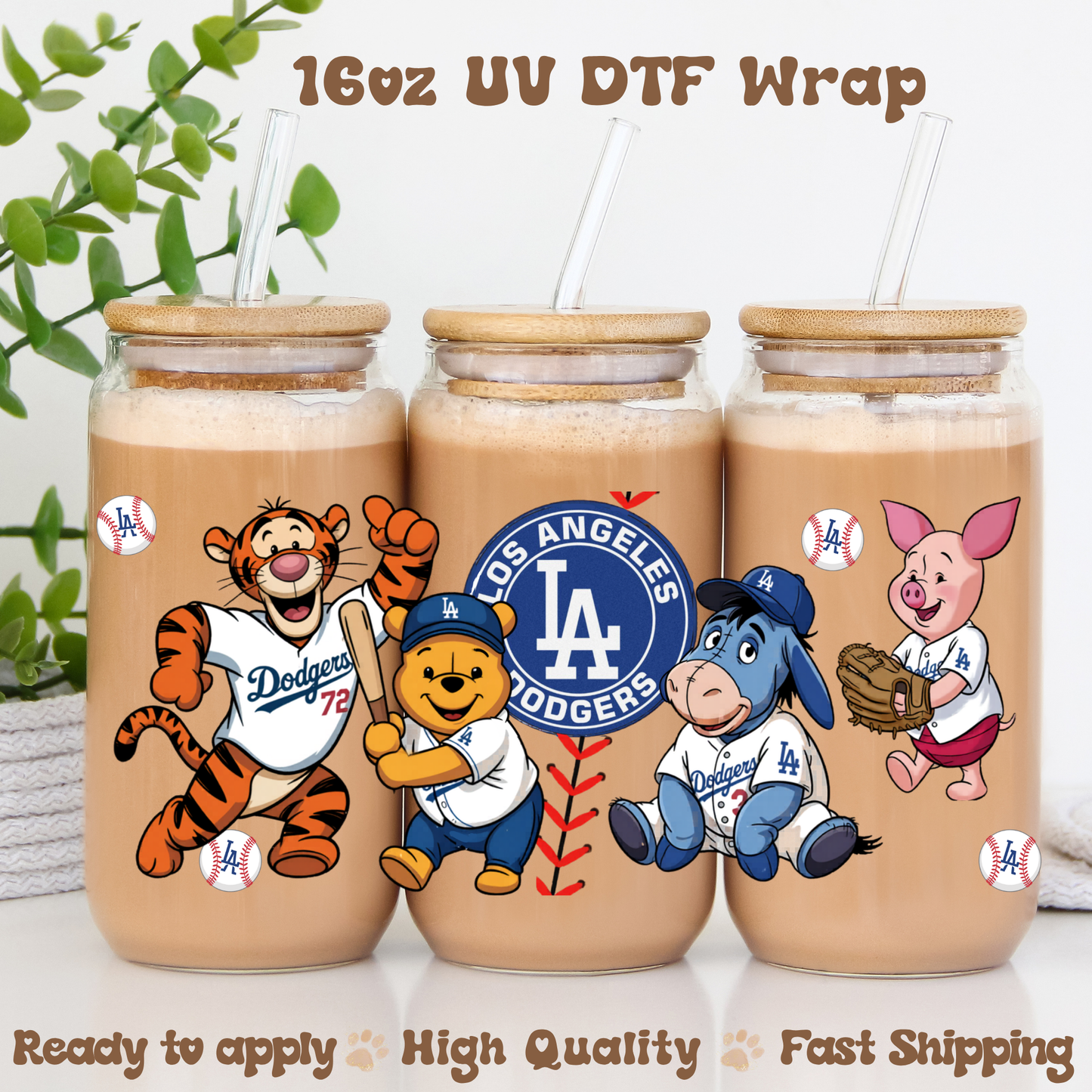 L A Bear- 16oz UV DTF Wrap