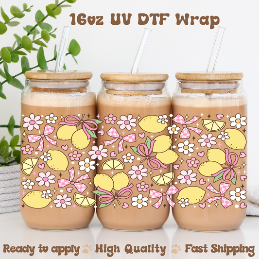 Lemon Summer - 16oz UV DTF Wrap