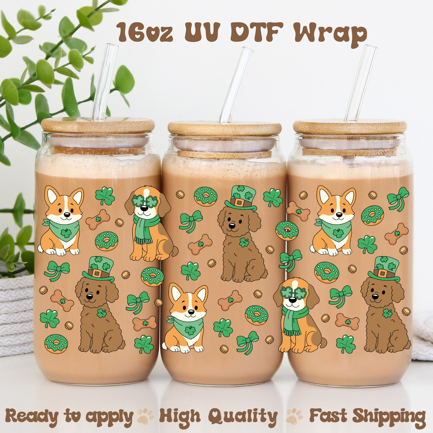 Lucky Dogs - 16oz UV DTF Wrap