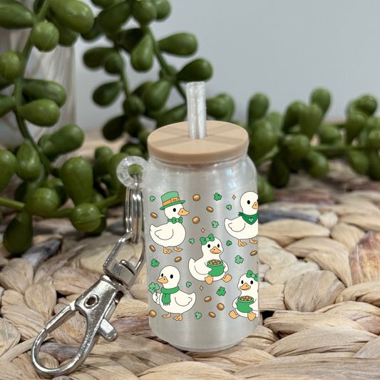 Lucky Goose - Glass Can Keychain UV DTF Wrap