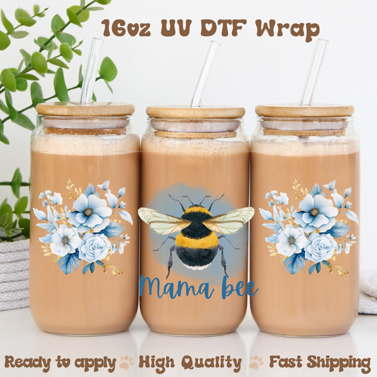 Mama bee - 16oz UV DTF Wrap (