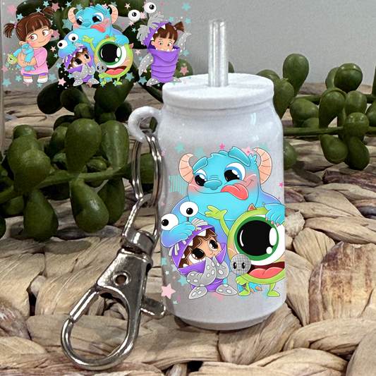 M Crew -Glass Can Keychain UV DTF Wrap