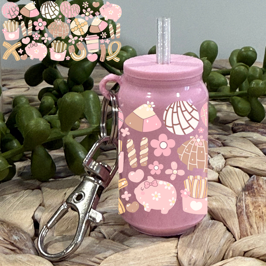 Mexican Bread -Glass Can Keychain UV DTF Wrap