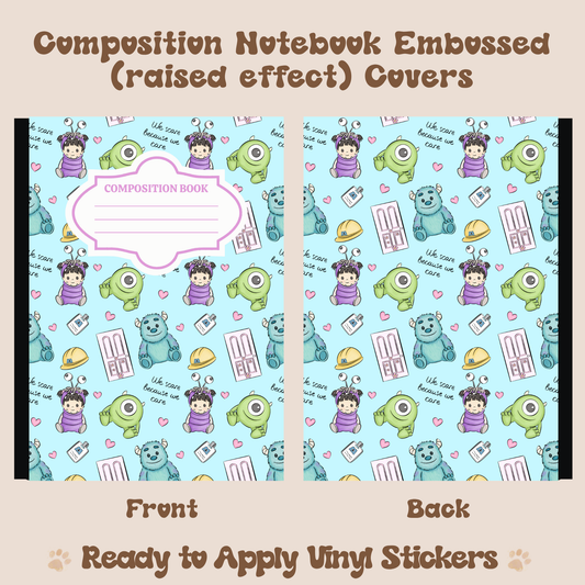 Mon - Embossed Vinyl Notebook Cover