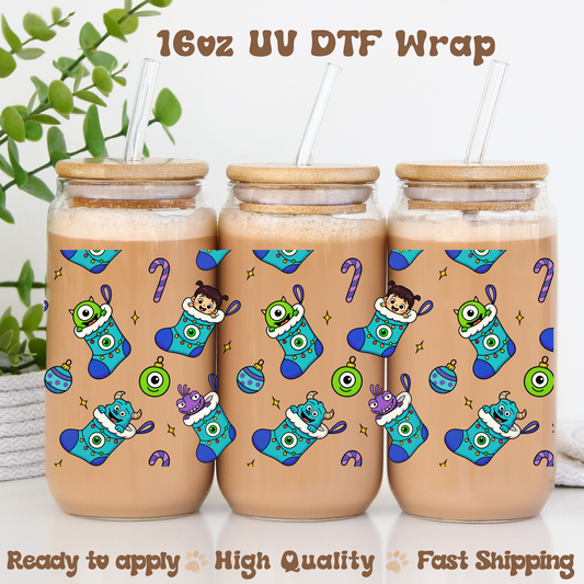 Mom Stockings -16oz UV DTF Wrap