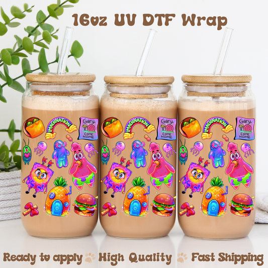 Neon Sb -16oz UV DTF Wrap