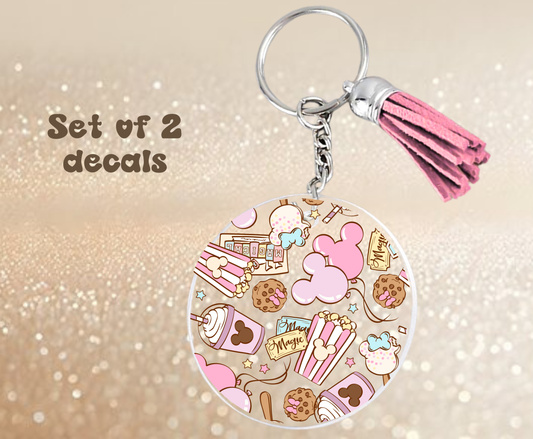 Park Snacks - UV DTF Keychain Decal (set of two)