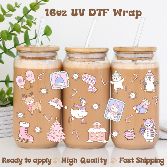 Pastel Christmas Cuties - UV DTF Wrap