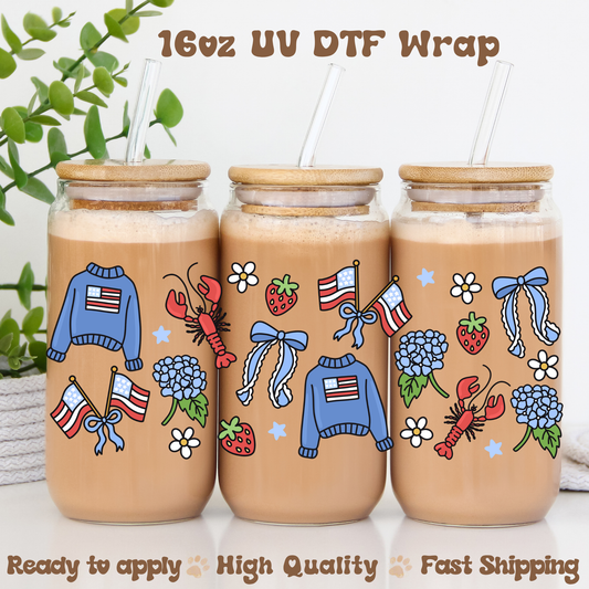 Patriotic - 16oz UV DTF Wrap