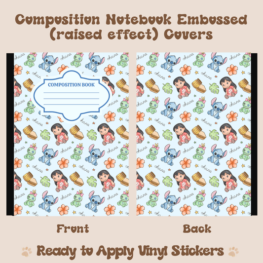 PB&J Blue - Embossed Vinyl Notebook Cover