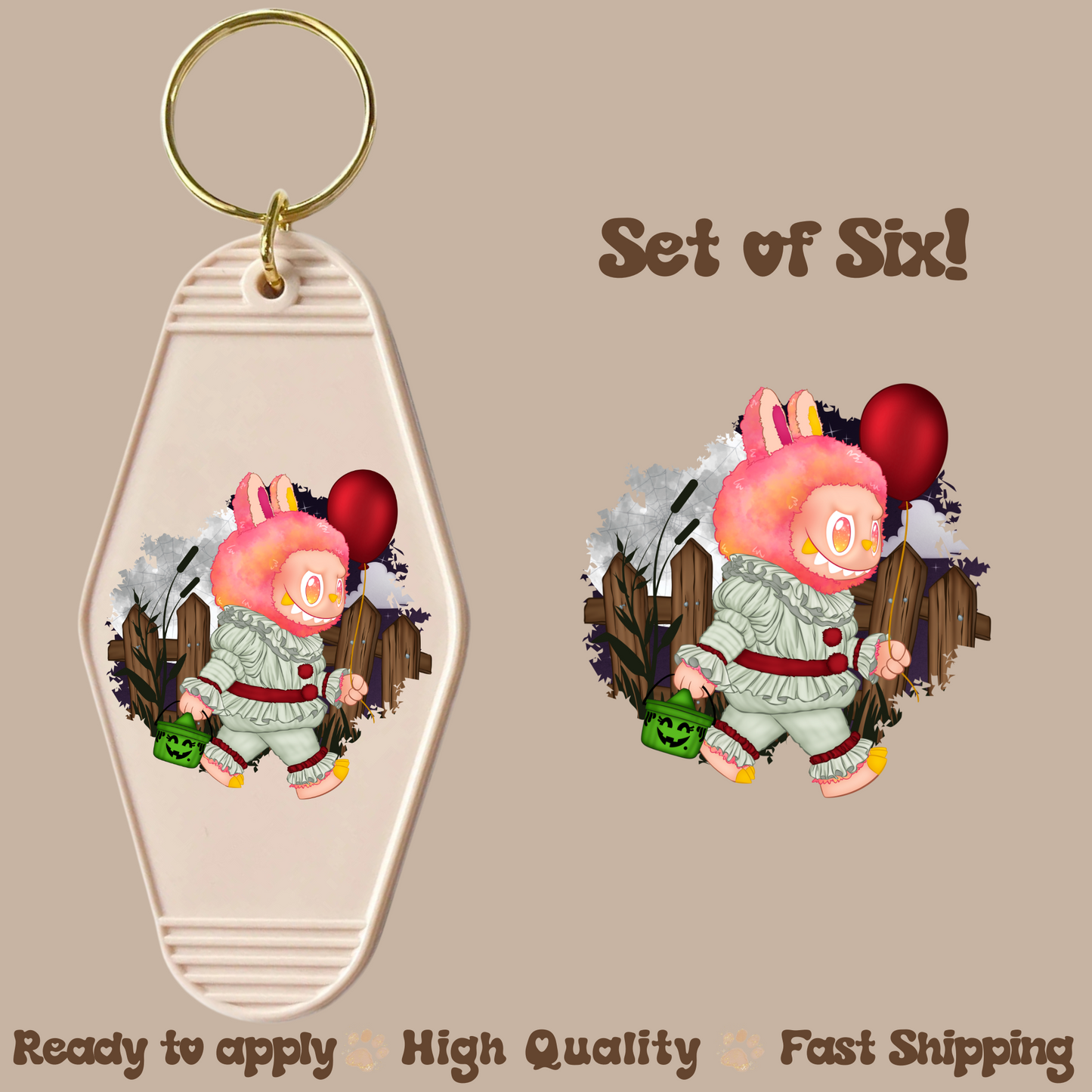 P bubu - UV DTF Motel Keychain Decal