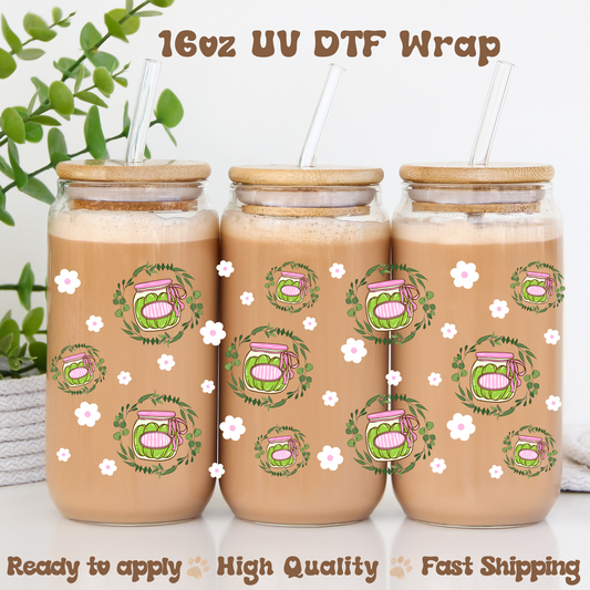 Pickles and Flowers - 16oz UV DTF Wrap