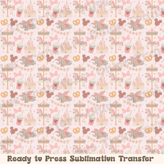 Pink Carousel - Sublimation Sheet