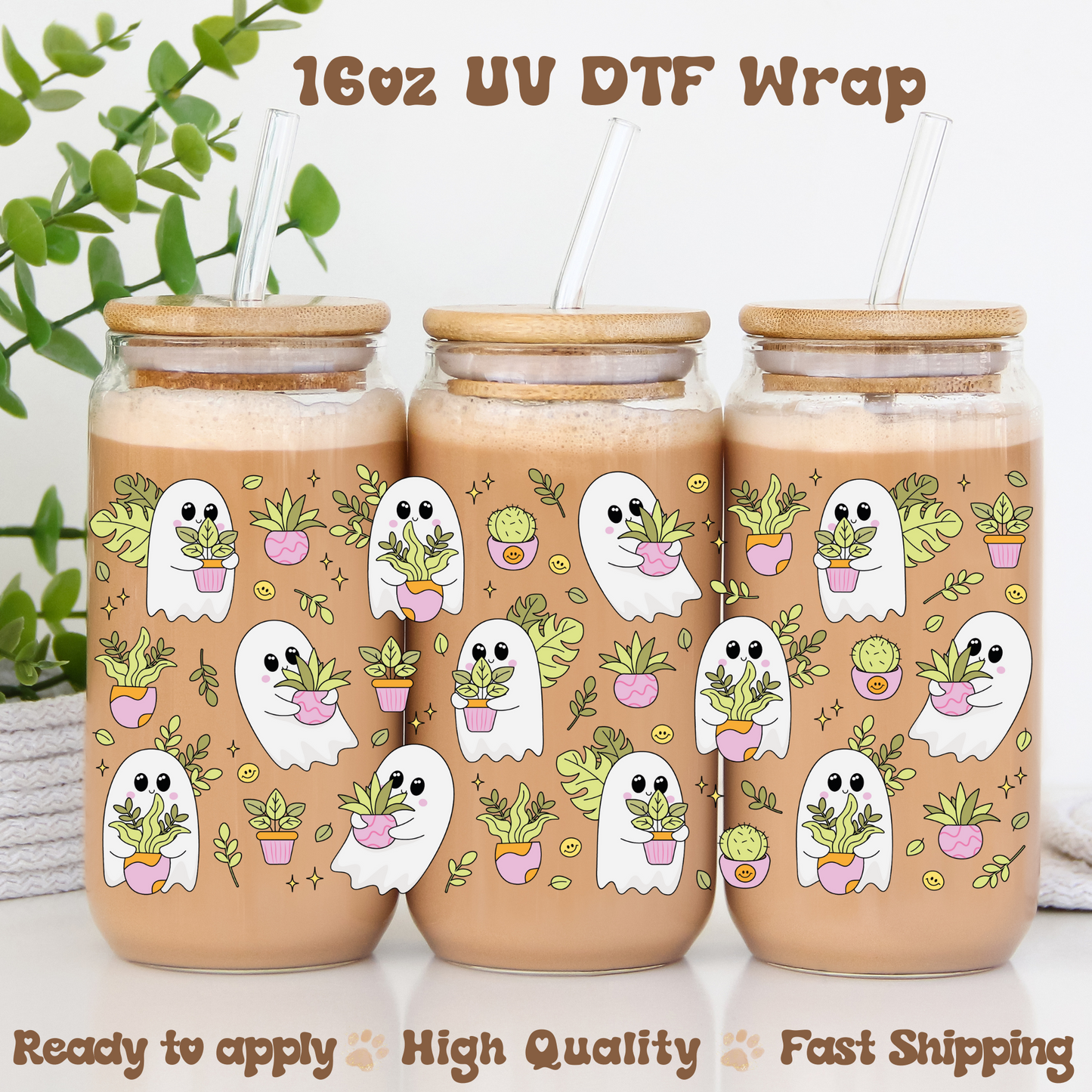 Plants and Ghosts -16oz UV DTF Wrap