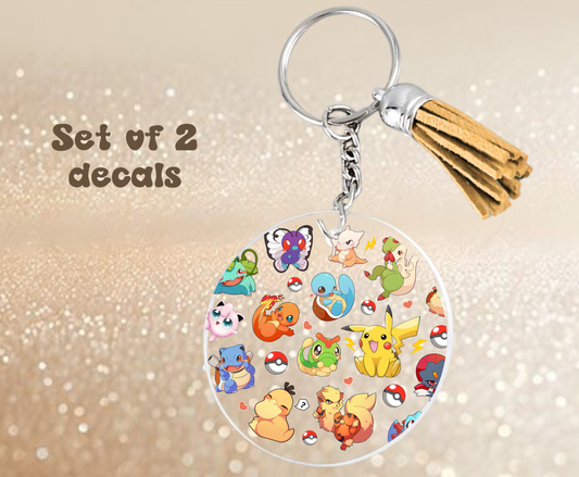 Pok - UV DTF Keychain Decal (set of two)