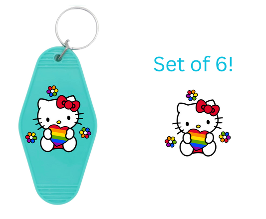 Pride UV-DTF Motel Keychain Decal