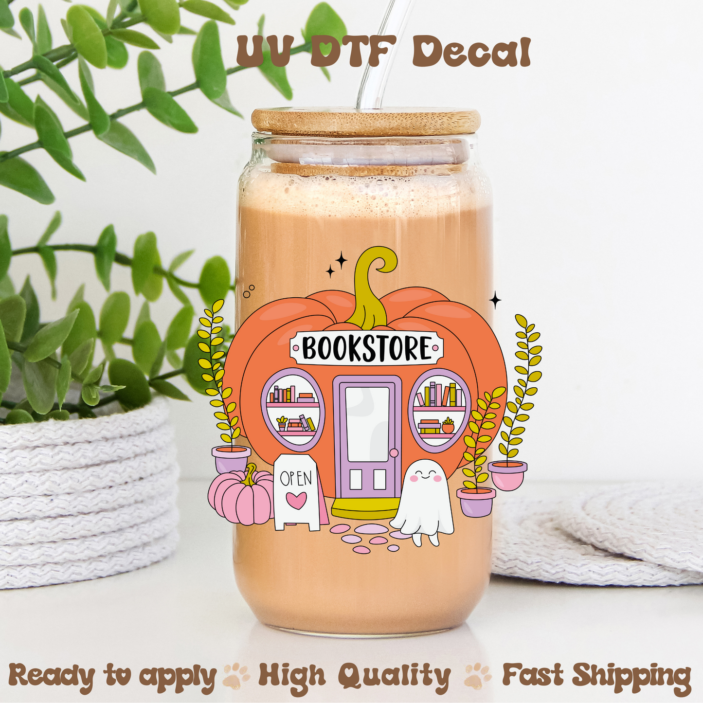 Pumpkin Bookstore - UVDTF Decal