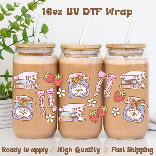 Reading is my jam - 16oz UV DTF Wrap