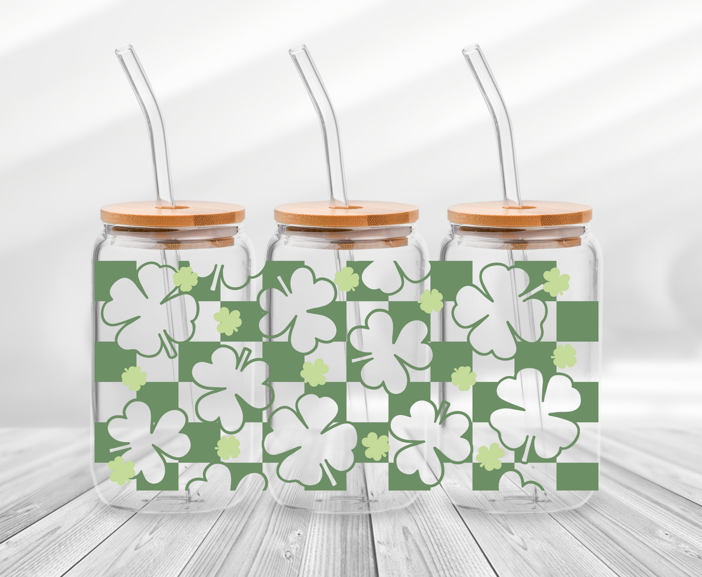 Retro Clover-16oz UV DTF Wrap