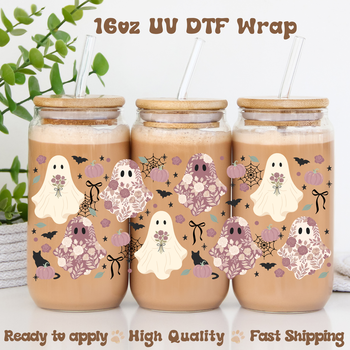 Rose Ghosts - 16oz UV DTF Wrap