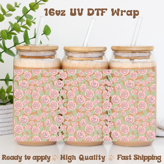 Roses -16oz UV DTF Wrap