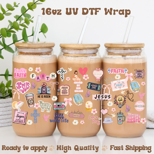 Saved by His Grace - 16oz UV DTF Wrap