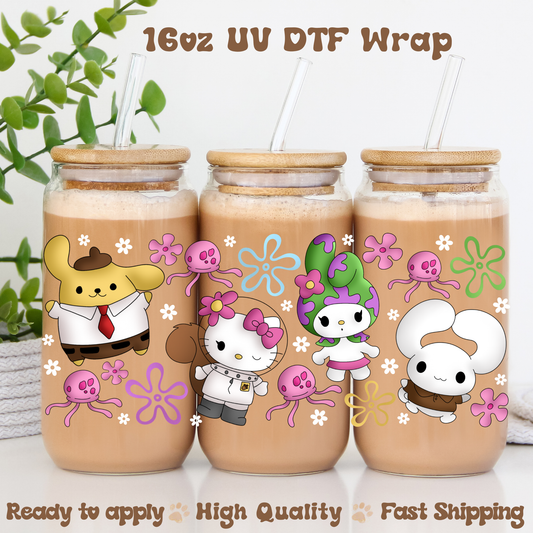 Sea Friends 2 - 16oz UV DTF Wrap